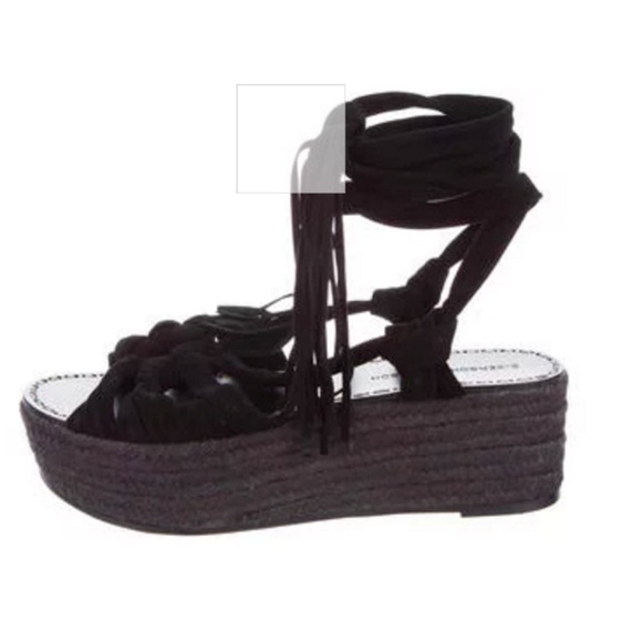 Sigerson Morrison SMCOSIE Blk Platform Sandal 10 - Picture 1 of 6